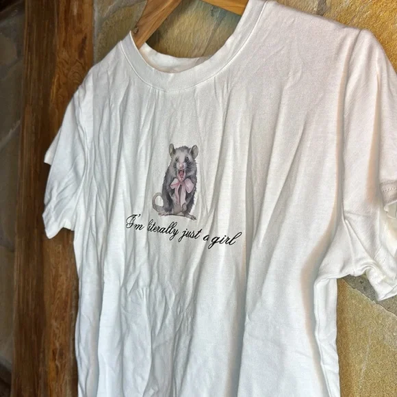 I’m Literally Just A Girl 🐀 Crop Top - Picture 6 of 8